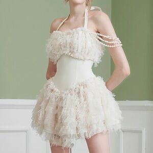 First Date NY Jana Ballet White Mini Dress